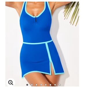TWO-PIECE CONVERTIBLE MAILLOT SWIMDRESS, 14